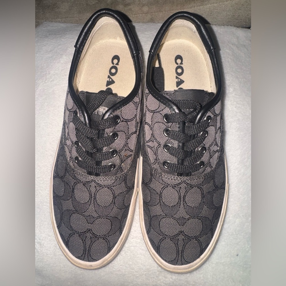 Coach Black Signature Canvas Sneakers
